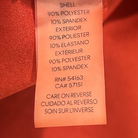 Calvin Klein Faux Suede Dress Burnt Orange Size 4 Gold Zip Circle Pull Accent - Picture 4 of 9